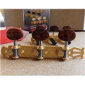 SCHALLER LYRA GRANDTUNE CLASSIC SATIN GOLD SNAKEWOOD AXES NOIRS