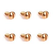 6 VIS A PLAT MECANIQUES GUITARE DOREES 8x2.45mm