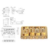 CHEVALET BASSE 4 CORDES BOSTON DORE BB-704-G