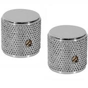 2 BOUTONS DOME PLAT CHROME FENDER US 19,8x18,6x6,35mm