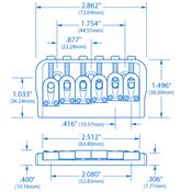 CHEVALET HIPSHOT HARDTAIL 41060 CHROME .125"