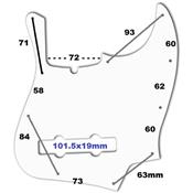 PICKGUARD JAZZ BASS US 5 CORDES BLACK PEARL