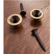 2 ATTACHE-COURROIE ANTIQUE BRASS VINTAGE 17mm