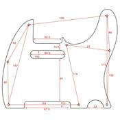 PICKGUARD TELE PARCHMENT 3 PLIS US ALLPARTS