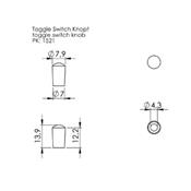 EMBOUT SELECTEUR TOGGLE SCHALLER RUTHENIUM