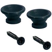 2 ATTACHE-COURROIE NOIRES VINTAGE 17mm