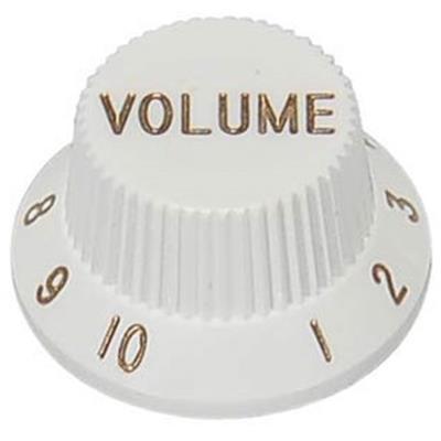 1 BOUTON STRAT BLANC VOLUME 6mm UNIVERSEL