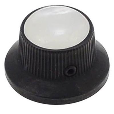 1 BOUTON STRAT METAL NOIR TOP PEARLOID 6mm