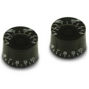 2 BOUTONS LOUPE NOIRS  HAUT GIBSON 1950-52 US