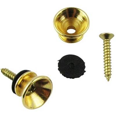 GOLD ECONOMY FENDER STYLE STRAP BUTTONS + WASHERS