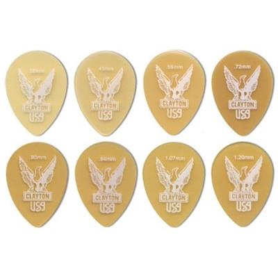 1 MEDIATOR CLAYTON ULTEM GOLD TEARDROP .72mm