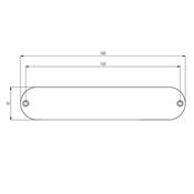 PLAQUE CONTROLE TELECASTER CHROME VIERGE 32mm + VIS