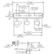 MECANIQUES 3x3 GOTOH SUR PLATEAU NICKEL BOUTONS OLD WHITE