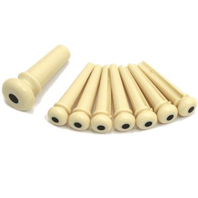 6 CHEVILLES GUITARE MARTIN IVOIRE POINT NOIR 5mm