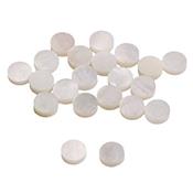 10 REPERES DE TOUCHE RONDS DOTS MOTHER OF PEARL 6mm