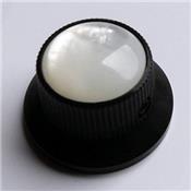 1 BOUTON STRAT METAL NOIR TOP PEARLOID 6mm