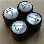 1 BOUTON DOME ROUND WARWICK NOIR CLE DE FA