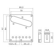 CHEVALET TELE MODERNE NOIR 6 PONTETS PLEINS