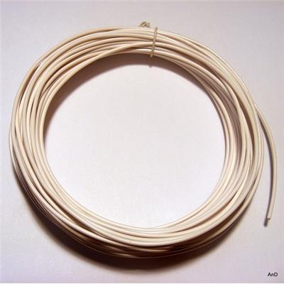 FIL CABLAGE MICRO VINTAGE SILICONE BLANC 50cm