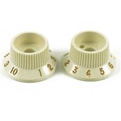 2 BOUTONS STRAT PARCHMENT FENDER BASE S1