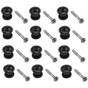 12 ATTACHE-COURROIE NOIRES PLASTIQUE + VIS