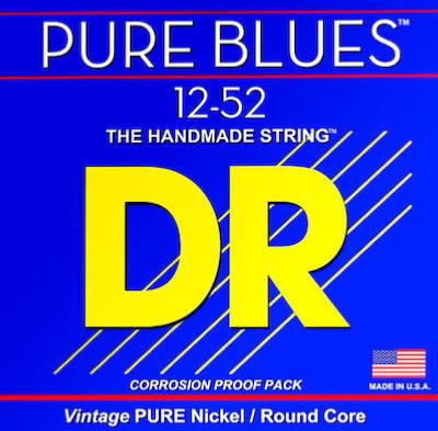 CORDES GUITARE 6 CORDES DR STRINGS PURE BLUES 12-52