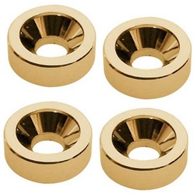 4 ALVEOLES PLAQUE MANCHE 14x5.2mm DOREES