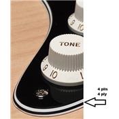 GAUCHER PICKGUARD SSS VINTAGE '62 NOIR 4 PLIS