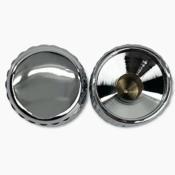 2 BOUTONS DOME PLAT CHROME ALLPARTS 20.6x19.5x6.35mm
