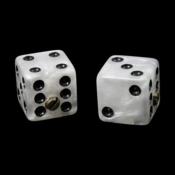 2 BOUTONS FORME DES WHITE PEARL