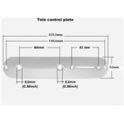 PLAQUE CONTROLE TELECASTER NICKEL US + VIS 32mm/9.6mm