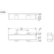 DELANO J-BASS JC4-AL SINGLE COIL 4 STRINGS BRIDGE