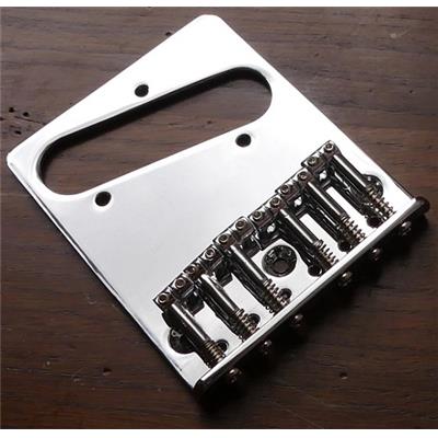 Create Idea Chevalet Vintage 6 Pontets Laiton Chromé – Compatible Telecaster Guitare Électrique