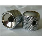 1 BOUTON DOME ROUND GROS GRAIN CHROME US 19,5x19,3x6,35mm