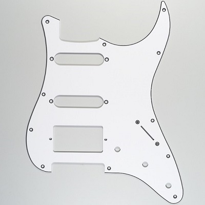 PICKGUARD SSH BLANC 3 PLIS HUMBUCKER AVEC CAPOT HOSCO