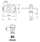 MECANIQUES DER JUNG 3x3 ANTIQUE BRASS BOUTONS IVOIRE