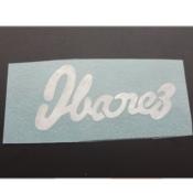 LOGO IBANEZ AUTOCOLLANT FIN ANNEES 70'