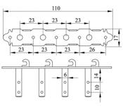 MECANIQUES MANDOLINE DOREES BOUTONS AMBRE (23mm)