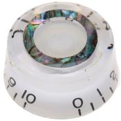 1 BOUTON LOUPE BLANC CERCLE ABALONE METRIQUE