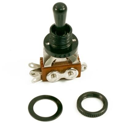 SELECTEUR TOGGLE 3P NOIR EMBOUT NOIR METAL WD MUSIC