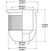 1 BODY FERRULE BASSE CHROME 10.2mm