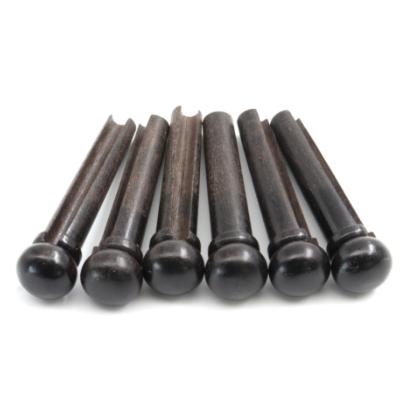 6 CHEVILLES GUITARE BOIS EBENE 5,3mm